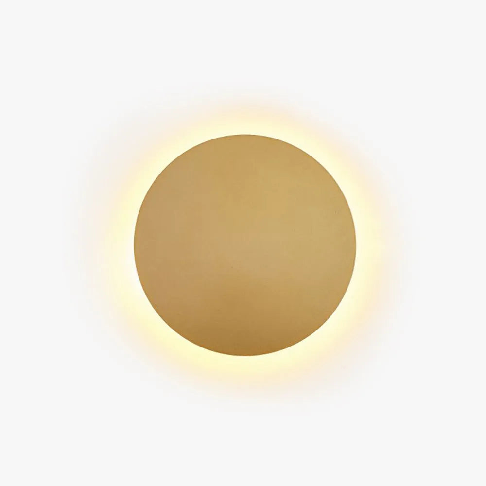 Minimalist Round Wall Sconce Light with Halo Illumination