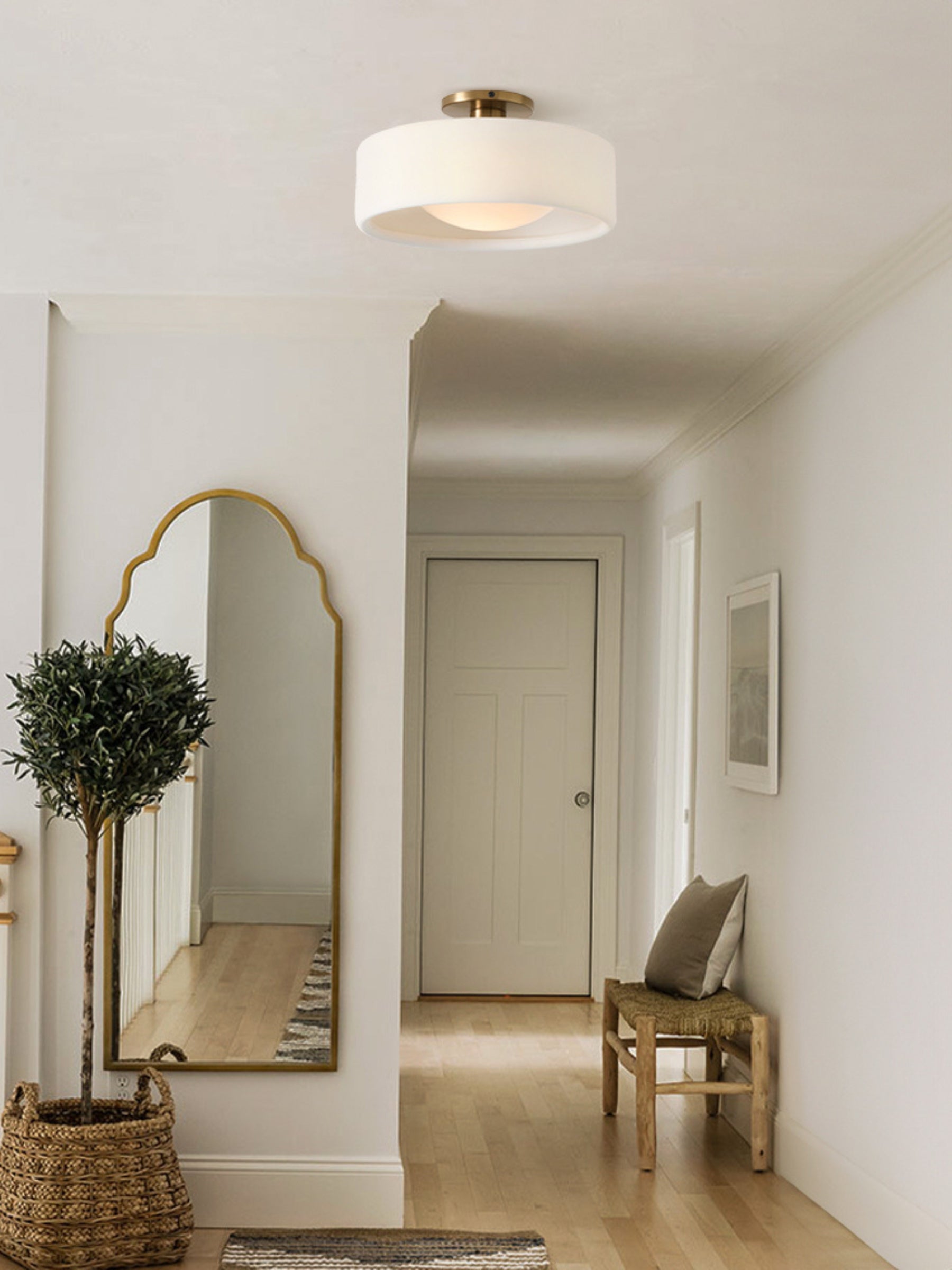 Porcelain Flush Mount Ceiling Light