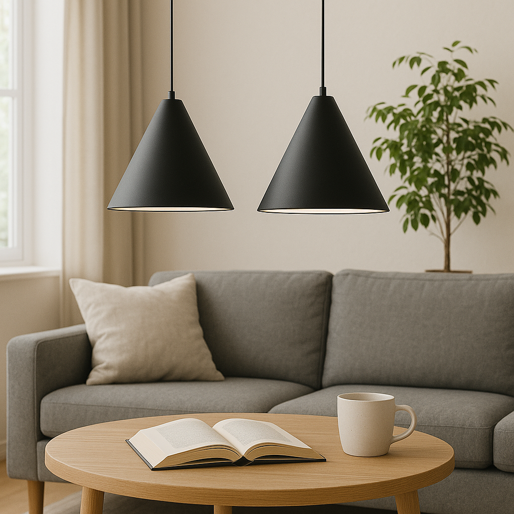 Modern Black Cone Pendant Lamp