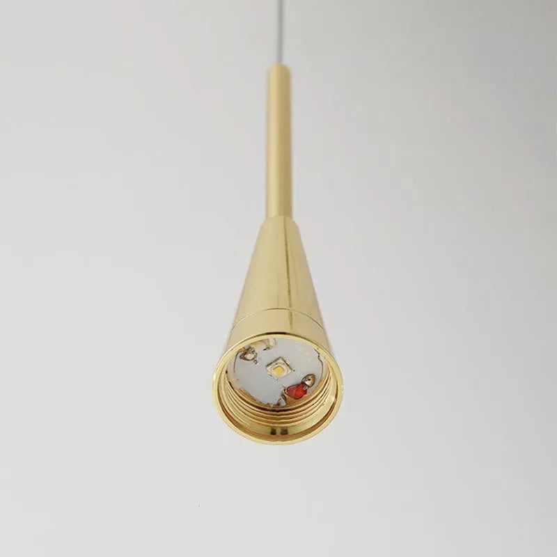 Modern Gold Teardrop Pendant Light Minimalist Hanging Fixture