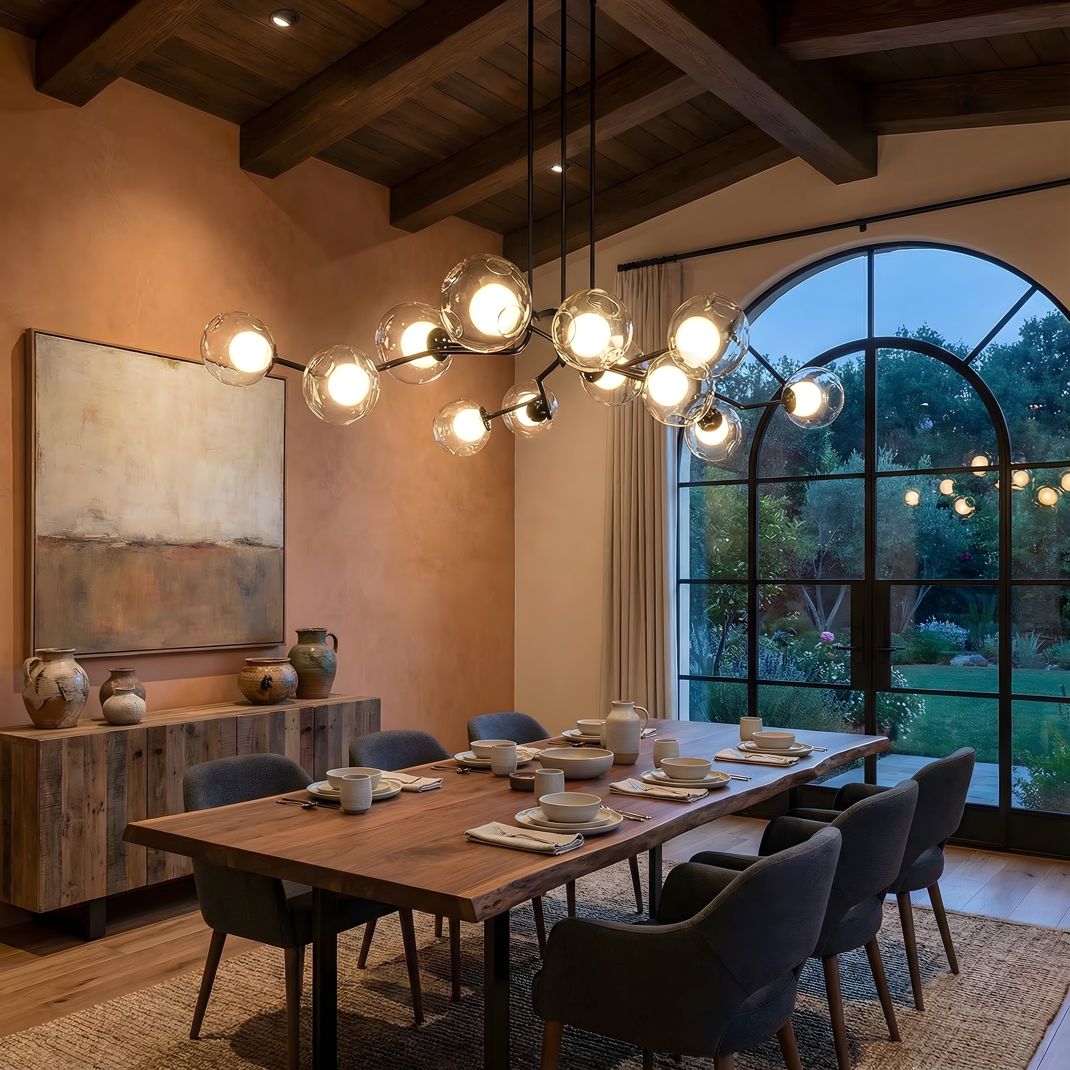 Scandinavian Glass Ceiling Light