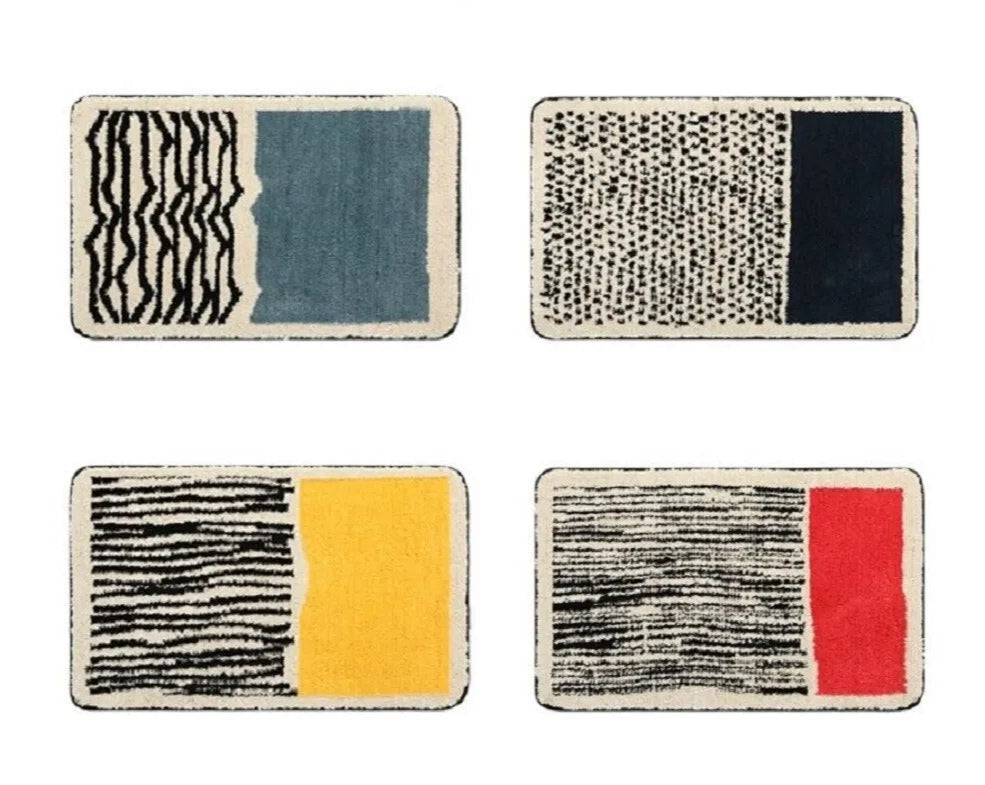 Abstract Pattern Bath Mat Non Slip Bathroom Floor