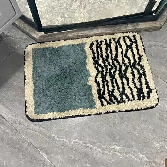 Abstract Pattern Bath Mat Non Slip Bathroom Floor