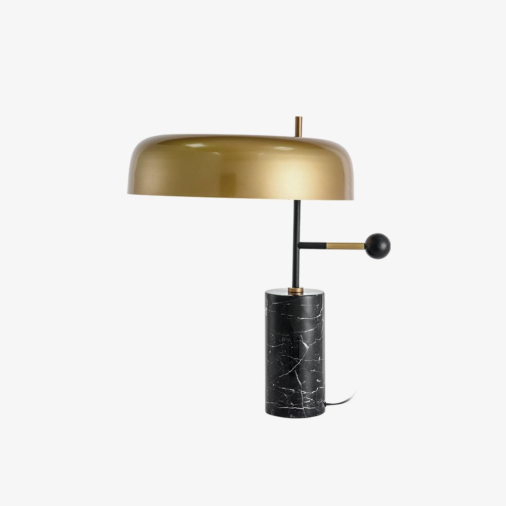 Marble Base Table Lamp with Metal Shade