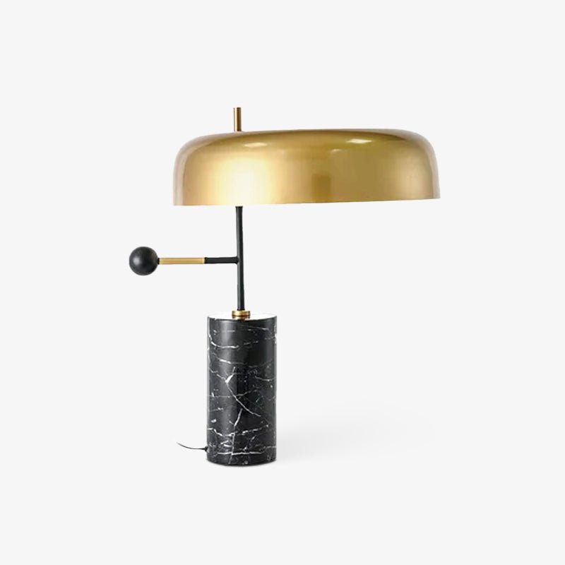 Marble Base Table Lamp with Metal Shade