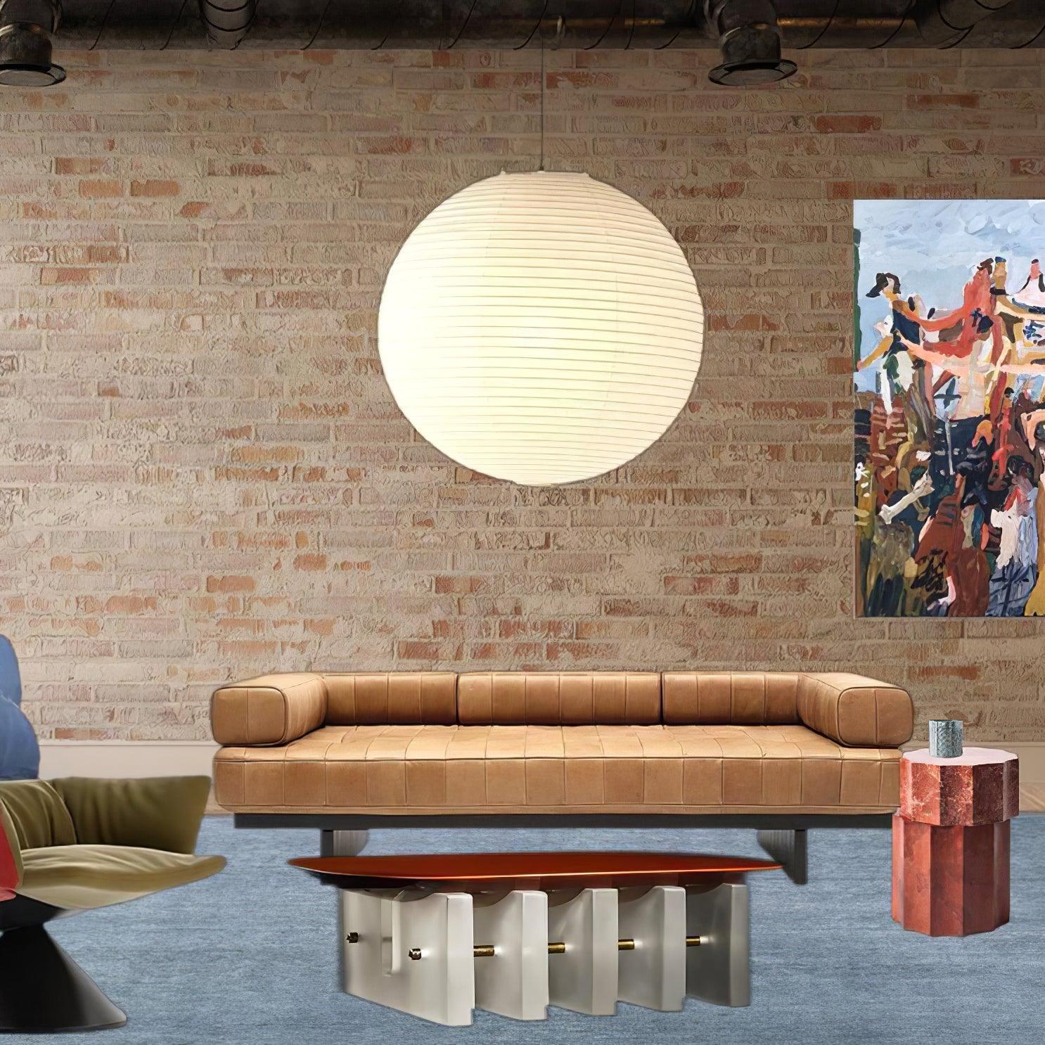 Japanese Inspired Paper Pendant Lamp Soft Ambient Light