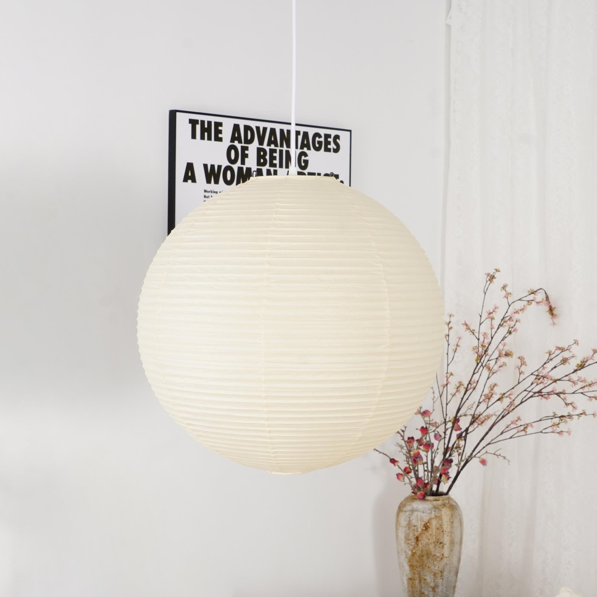 Japanese Inspired Paper Pendant Lamp Soft Ambient Light