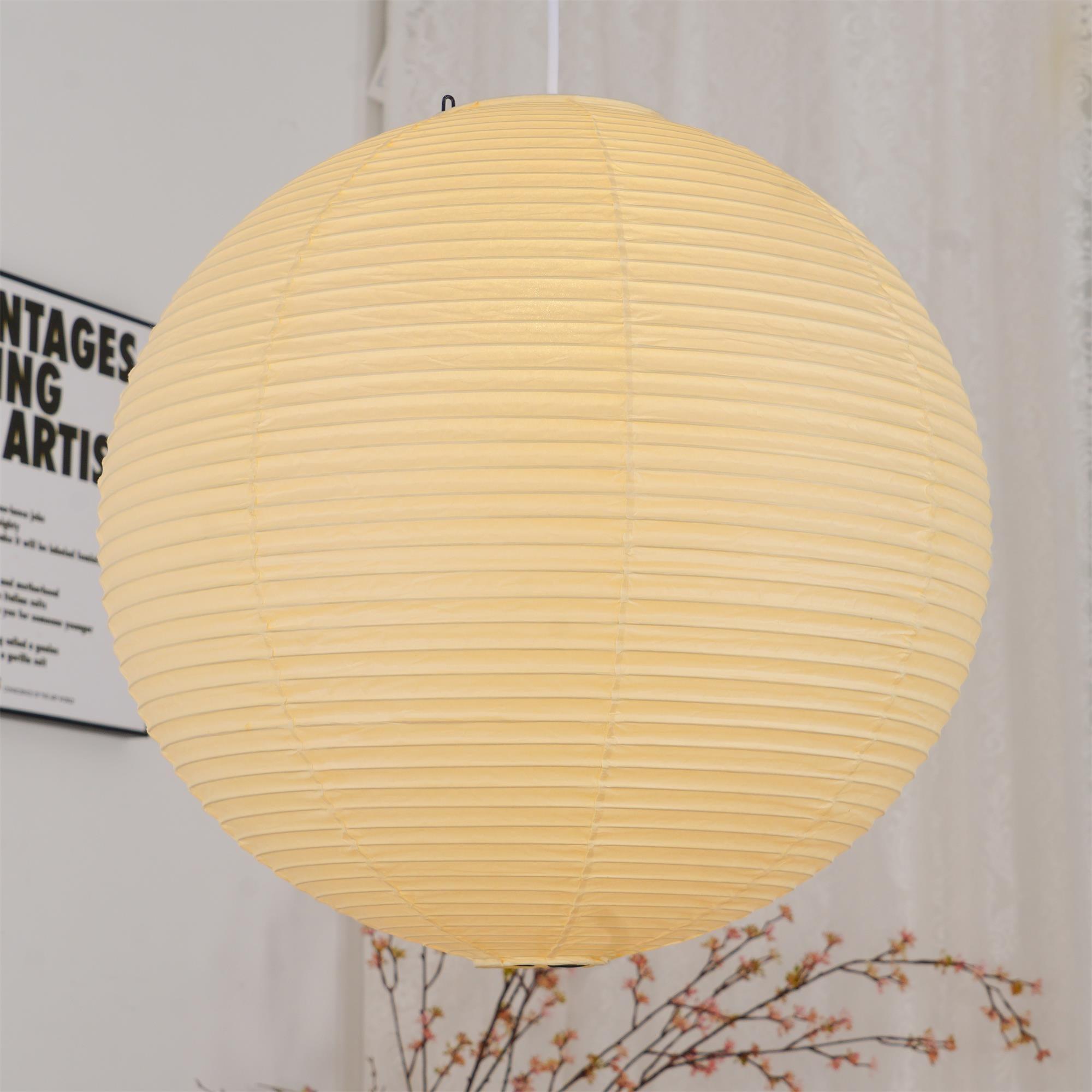 Japanese Inspired Paper Pendant Lamp Soft Ambient Light
