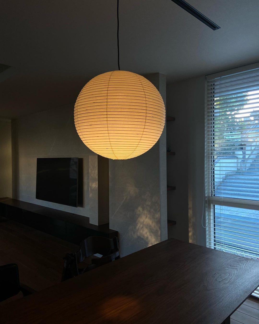 Japanese Inspired Paper Pendant Lamp Soft Ambient Light