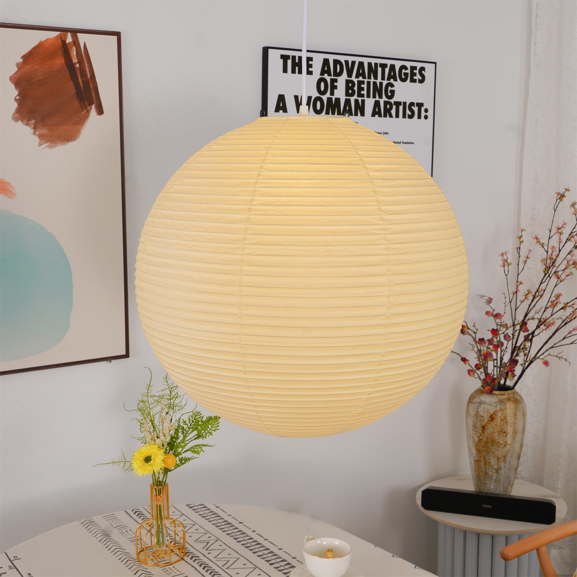 Japanese Inspired Paper Pendant Lamp Soft Ambient Light