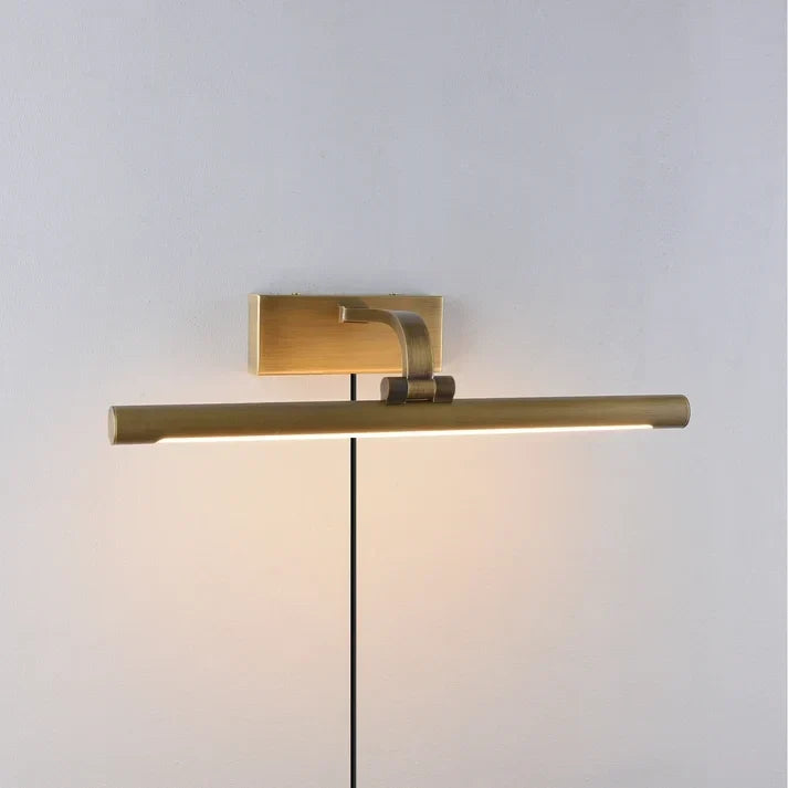 Applique pour tableau vintage en laiton avec prise et bras réglable, à LED