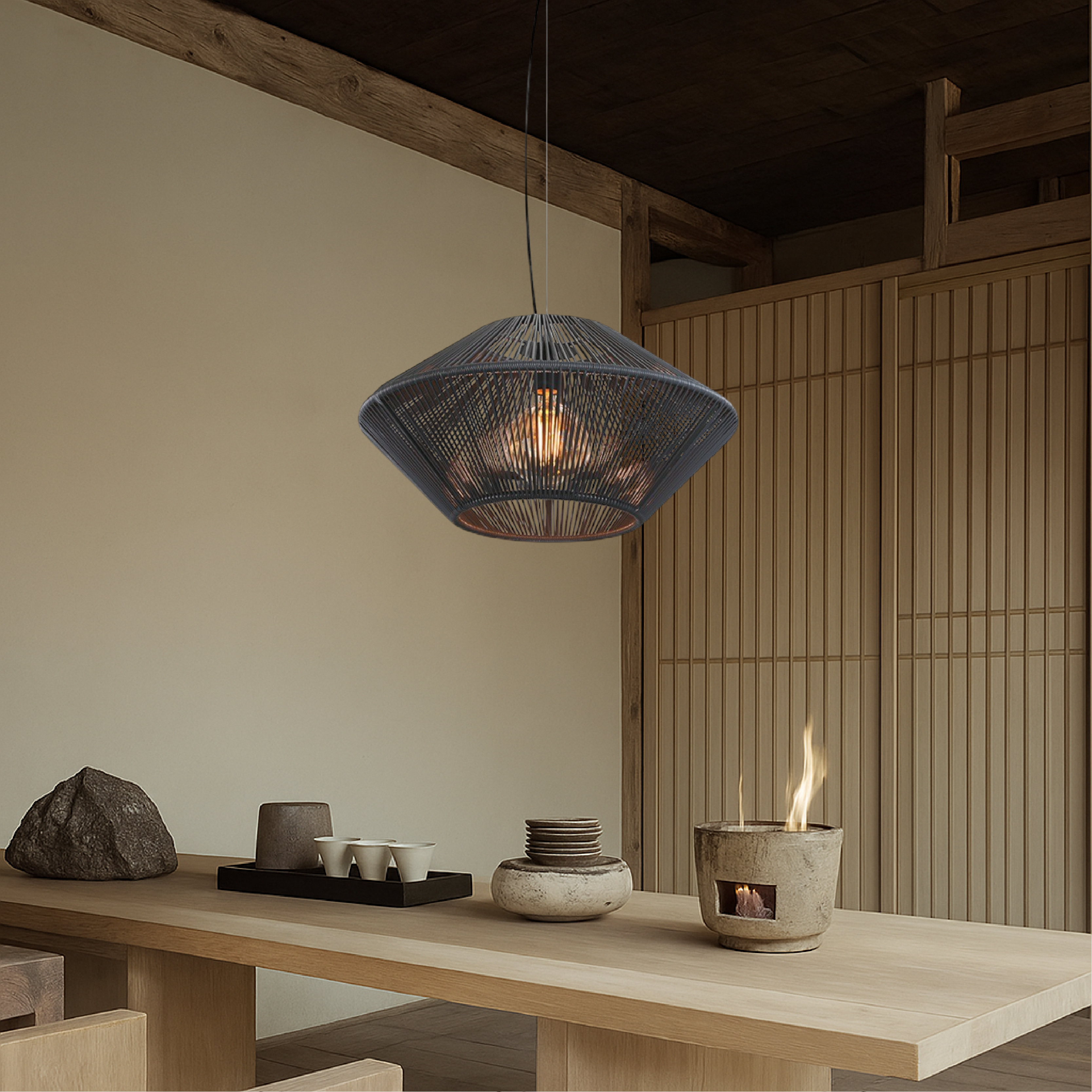 Handmade Woven Hanging Lamp