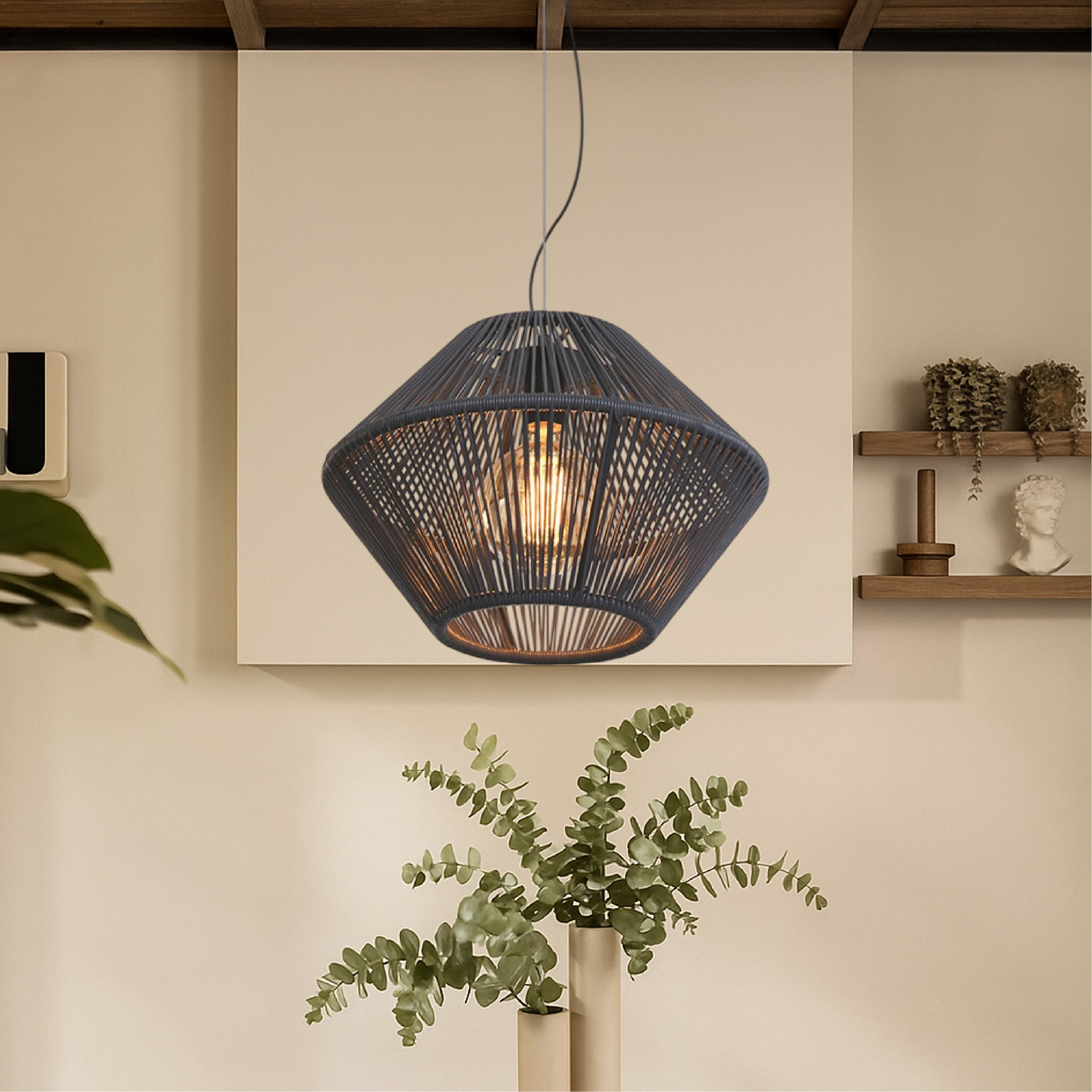 Handmade Woven Hanging Lamp