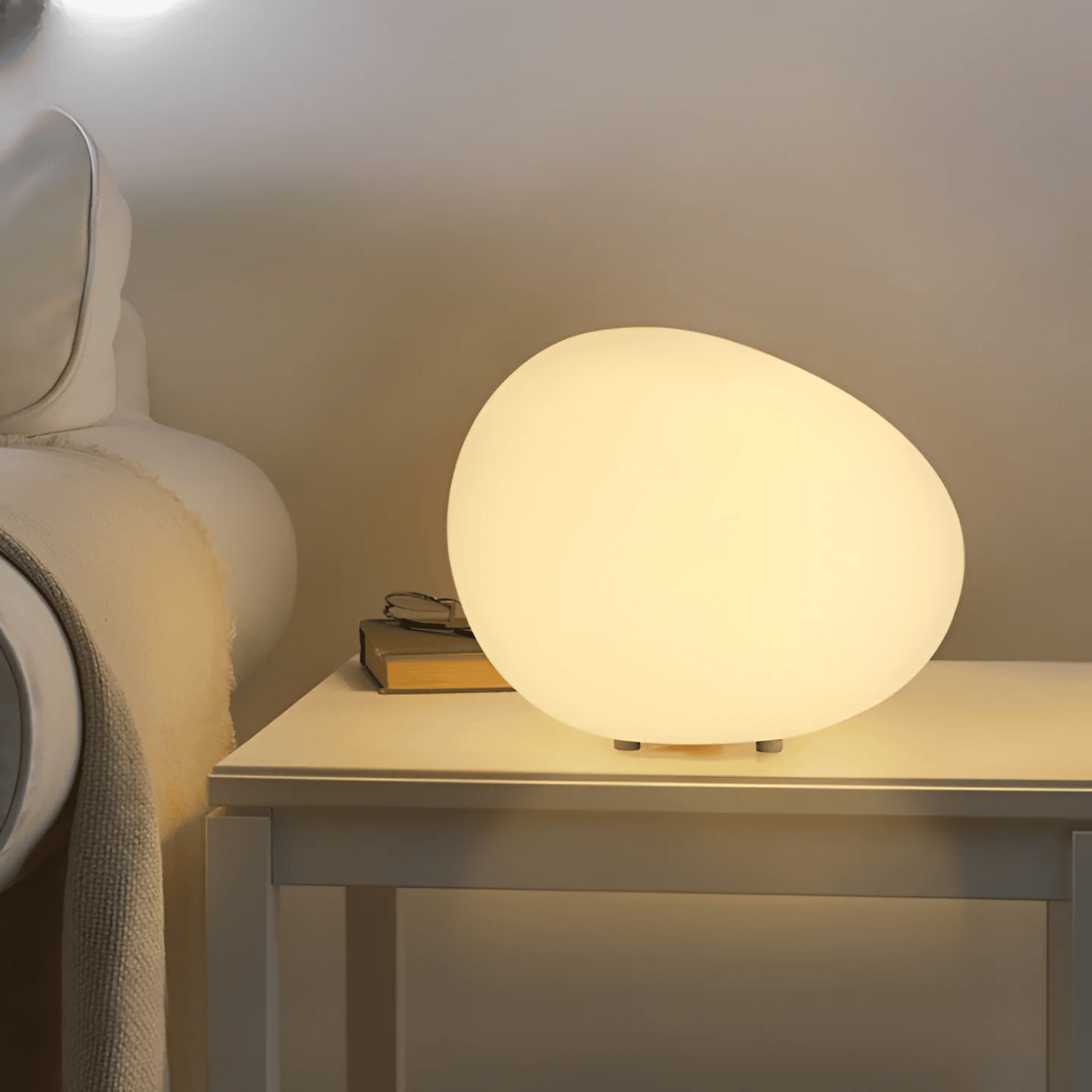 Pebble Shaped LED Night Light with Smooth Diffused Glow