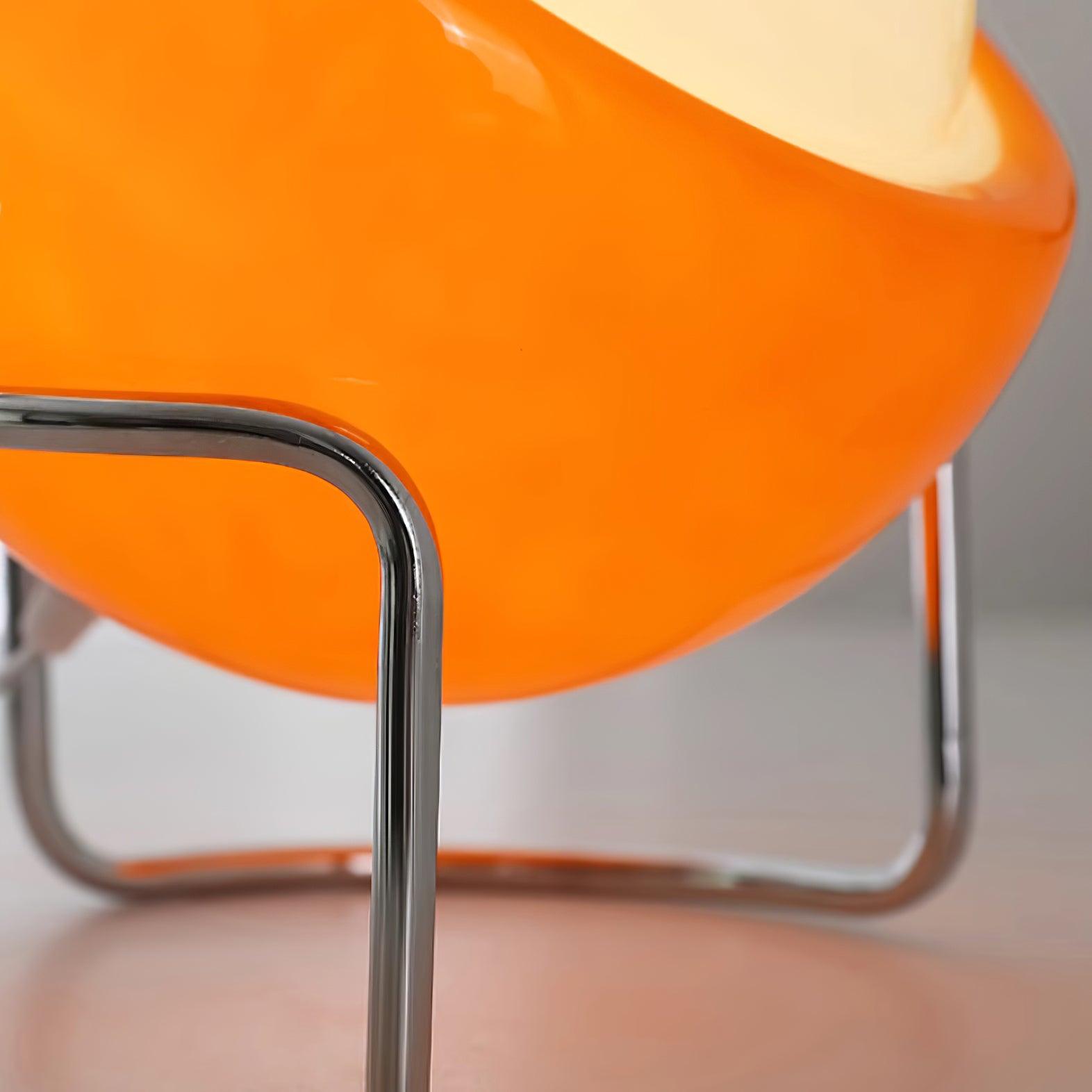 Bauhaus Style Glass-Look Table Lamp with Metal Frame