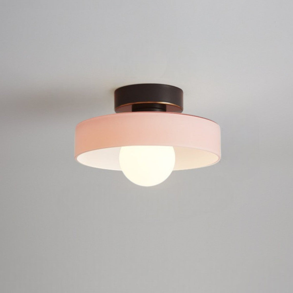Bauhaus Ceiling Light with Layered Glass Shade and Globe