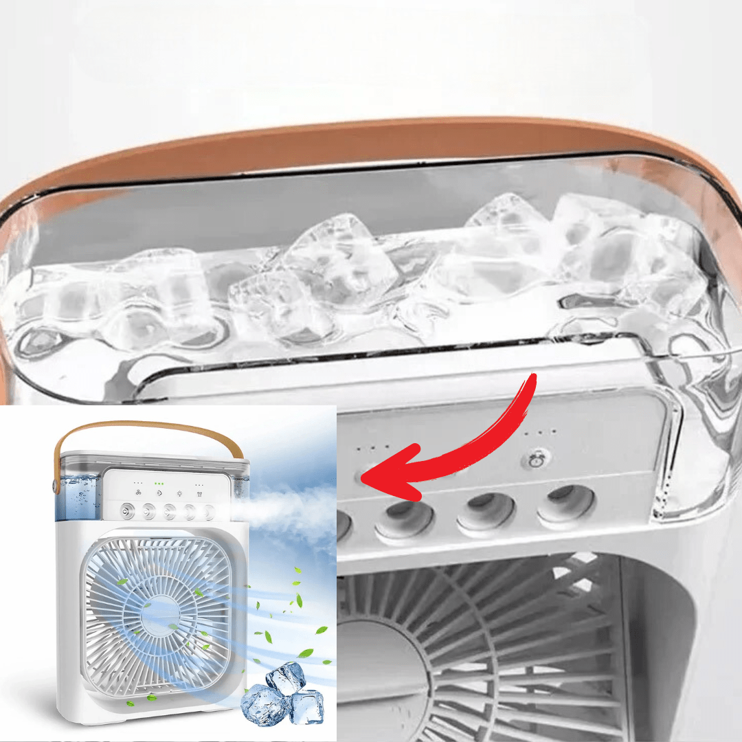 Draagbare Mini Luchtbevochtiger Ventilator – 2-in-1 Bureauluchtkoeler