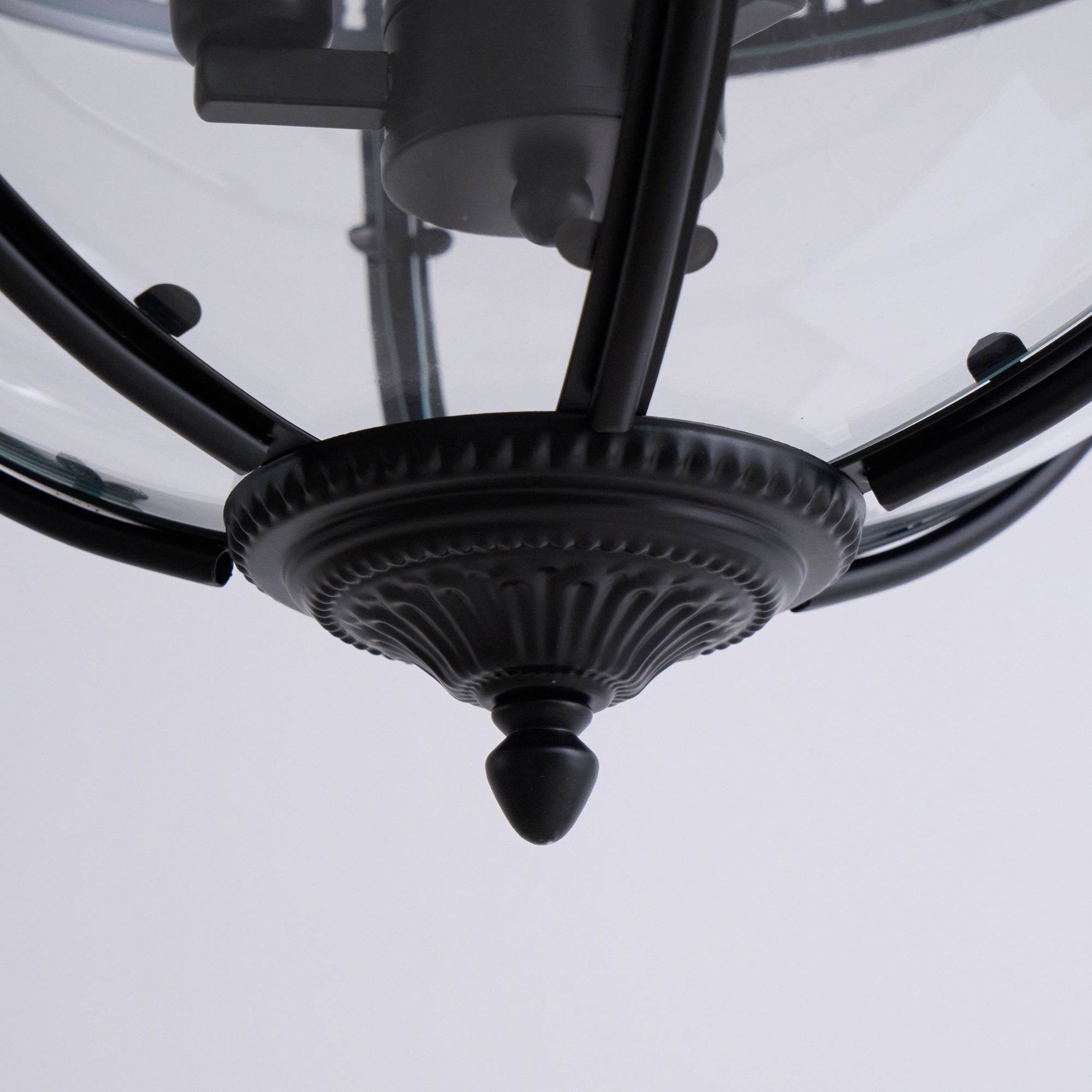 Vintage Glass Pendant Light Industrial Globe Hanging Fixture