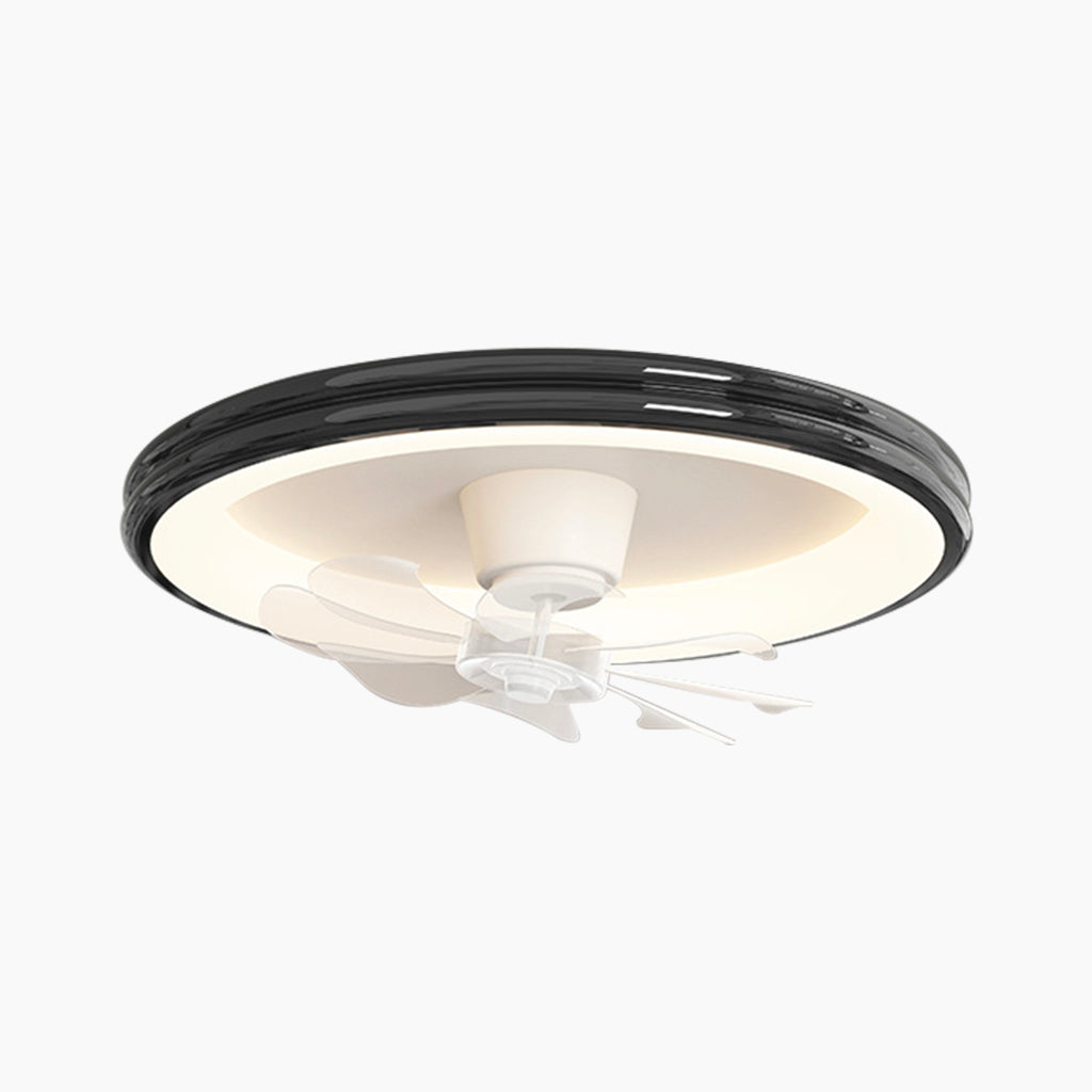 Inbouw Plafondventilator Met LED Licht En Circulair Frame