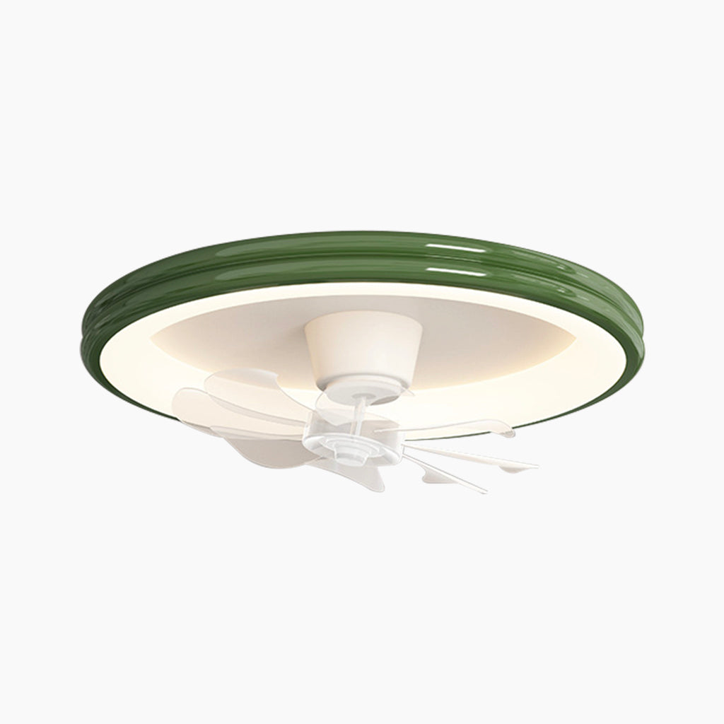 Inbouw Plafondventilator Met LED Licht En Circulair Frame