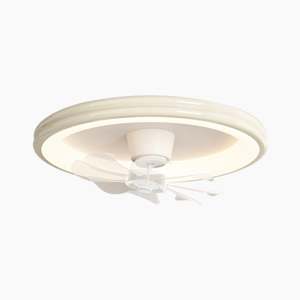 Inbouw Plafondventilator Met LED Licht En Circulair Frame