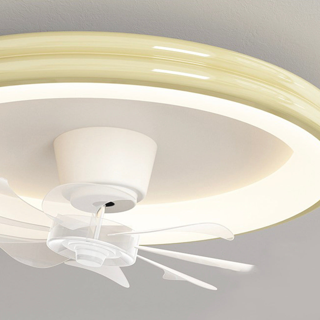 Inbouw Plafondventilator Met LED Licht En Circulair Frame