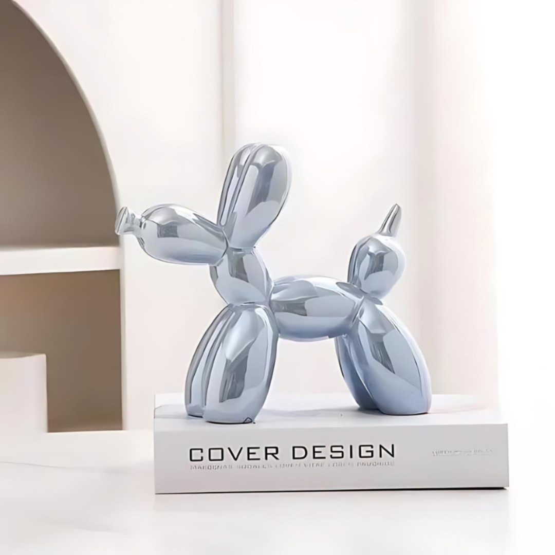 Ceramic Balloon Dog Sculpture Modern Playful Home Decor