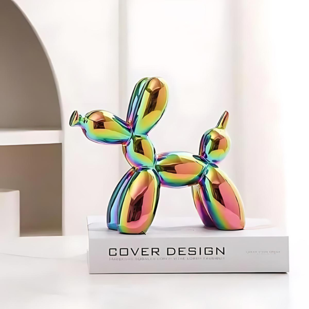 Ceramic Balloon Dog Sculpture Modern Playful Home Decor
