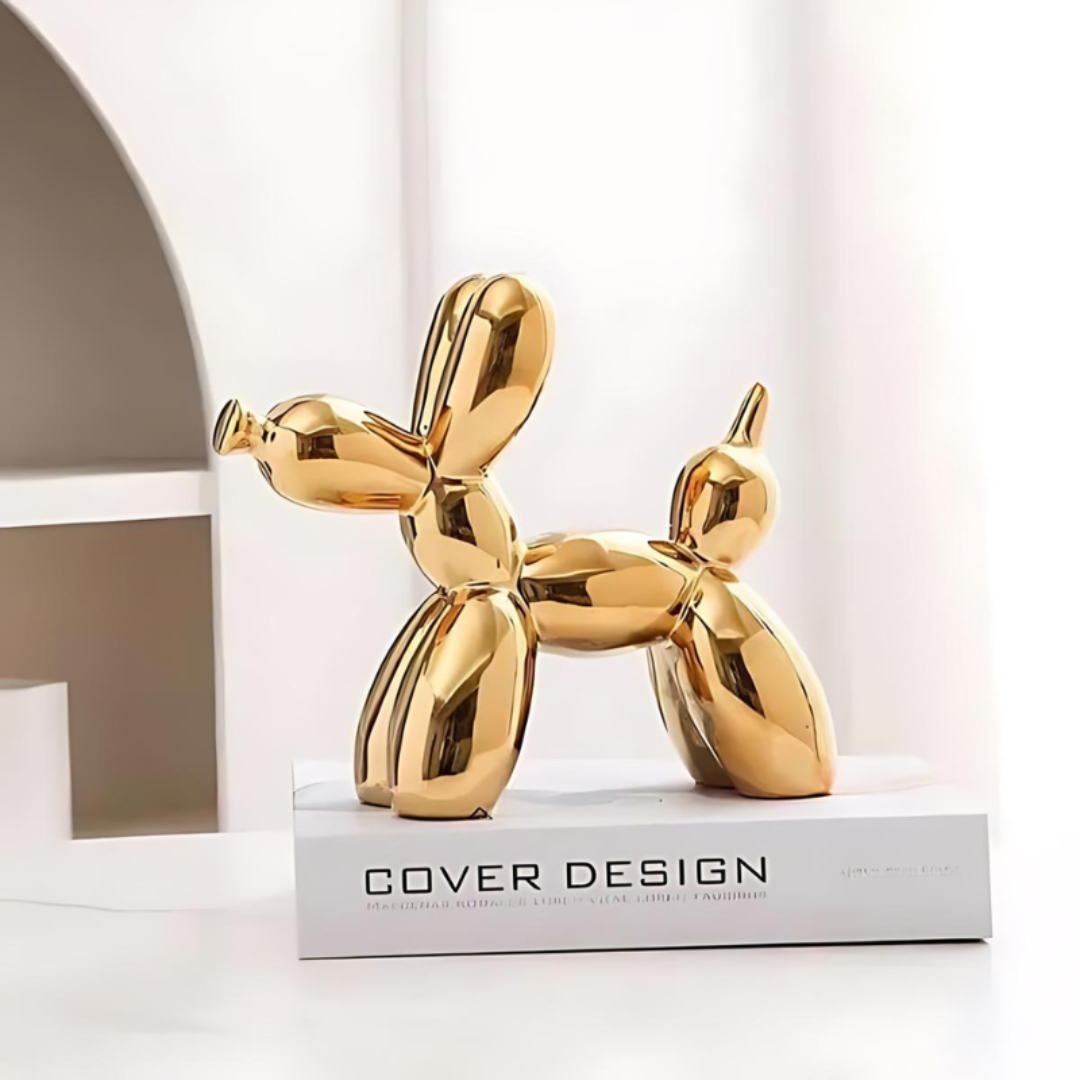 Ceramic Balloon Dog Sculpture Modern Playful Home Decor