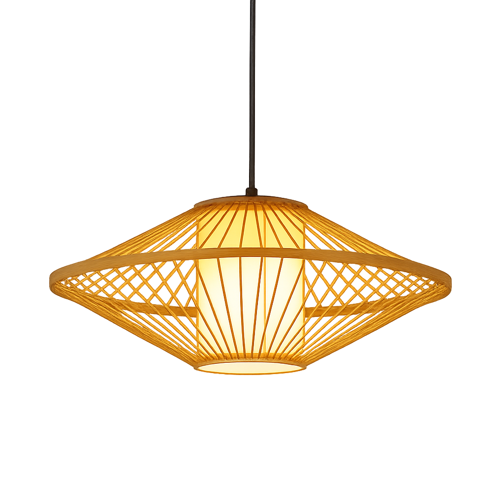 Traditional Japanese Bamboo Pendant Light