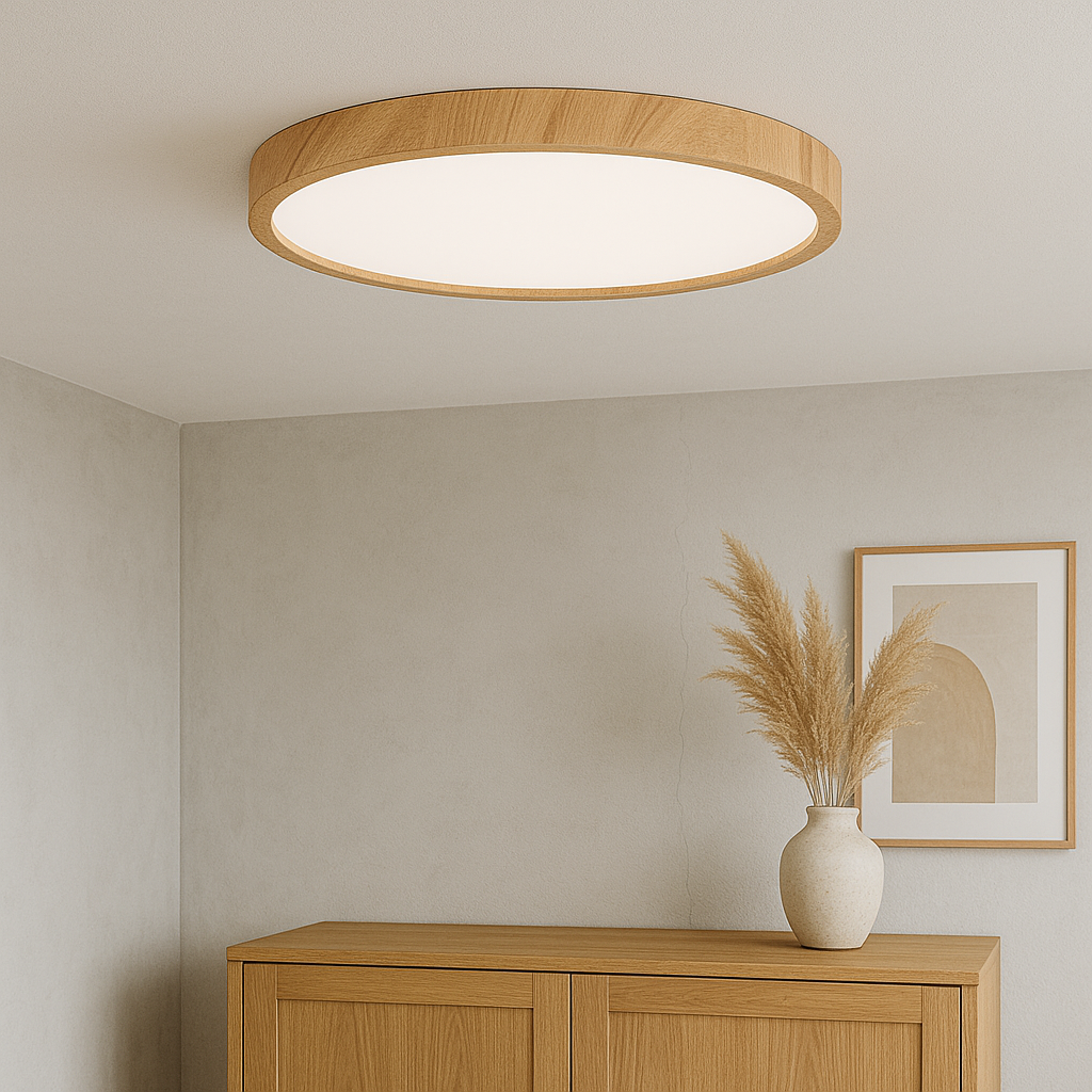 Minimalist Wood Grain Ceiling Light