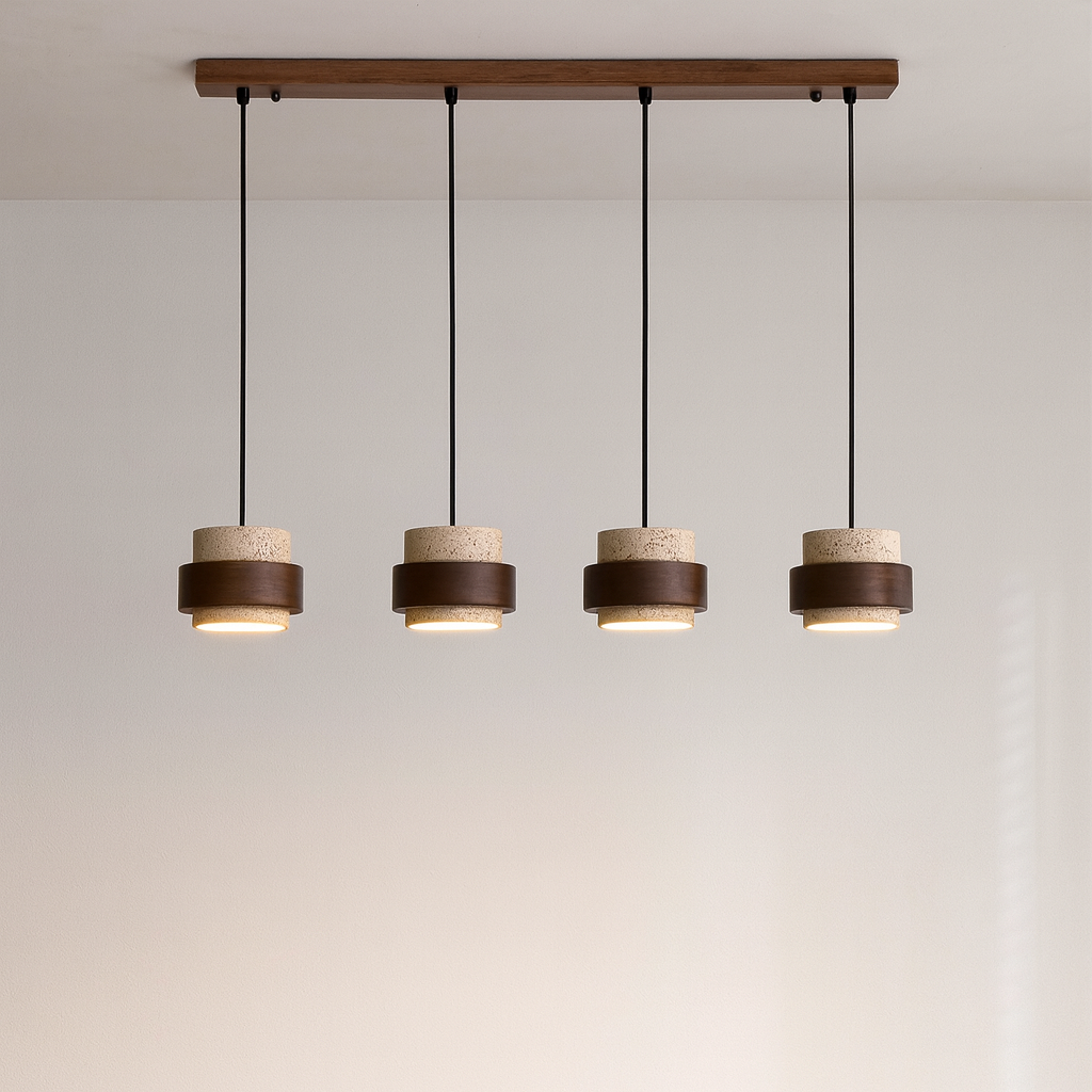 Minimalist Stone Barrel Pendant Lamp