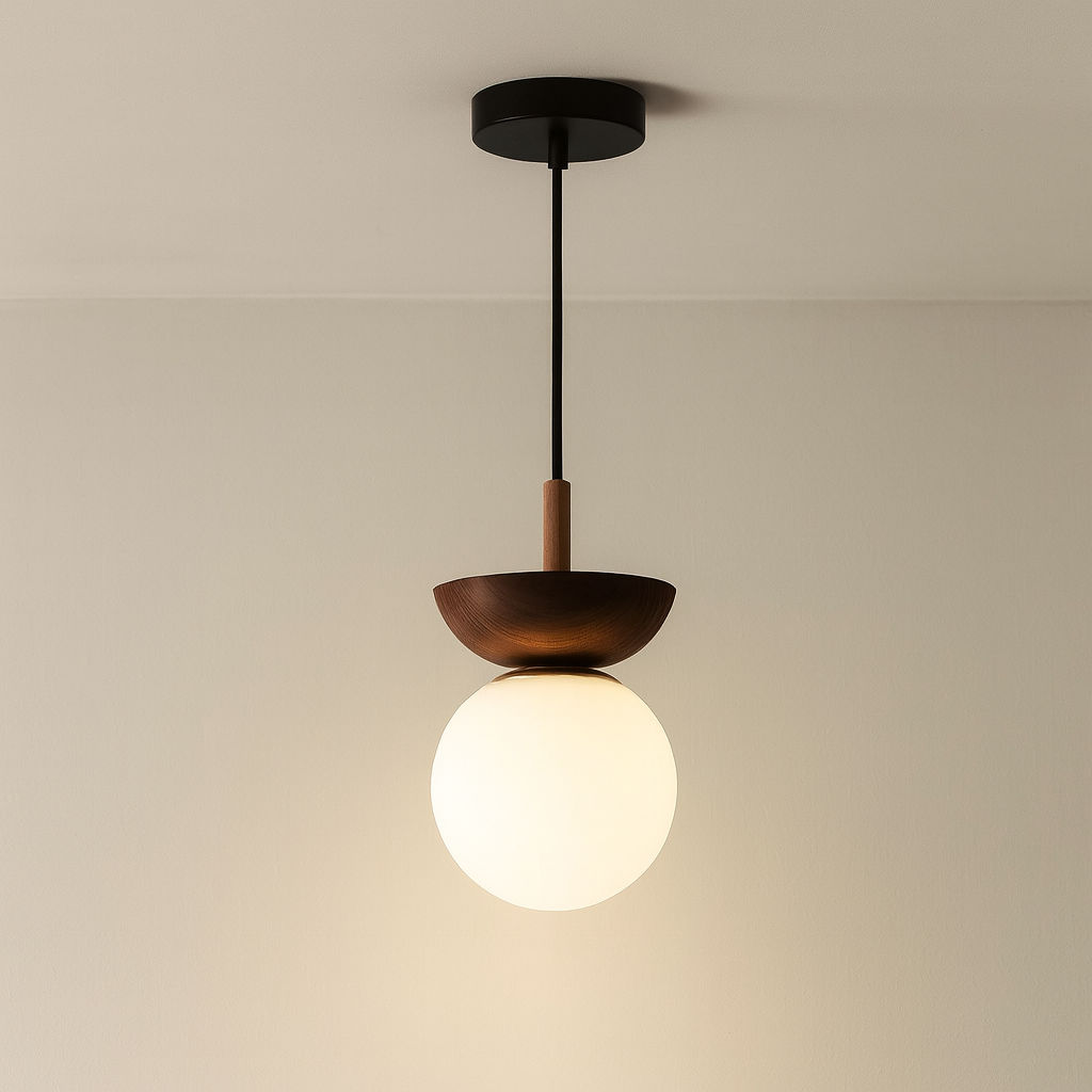Minimalist Japanese Globe Pendant Lamp