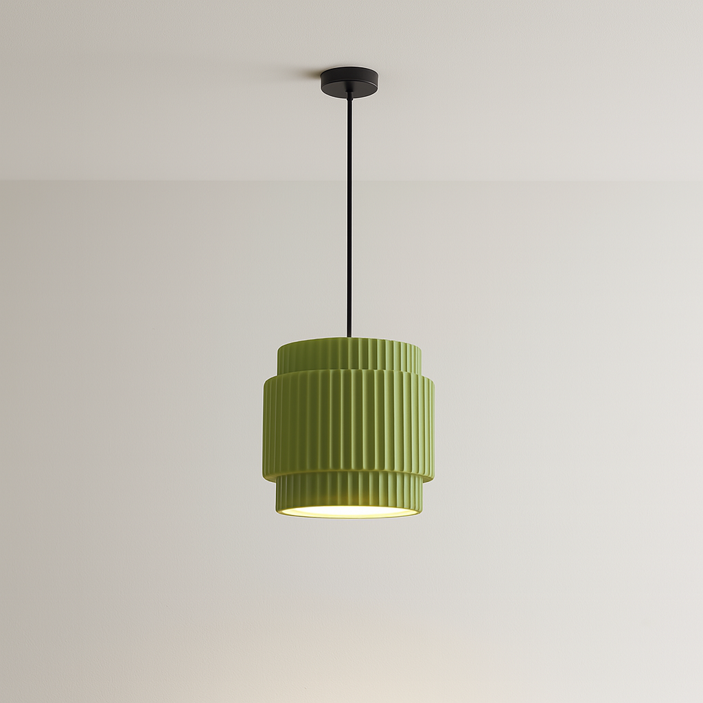 Colored Ceramic Hanging Lamp