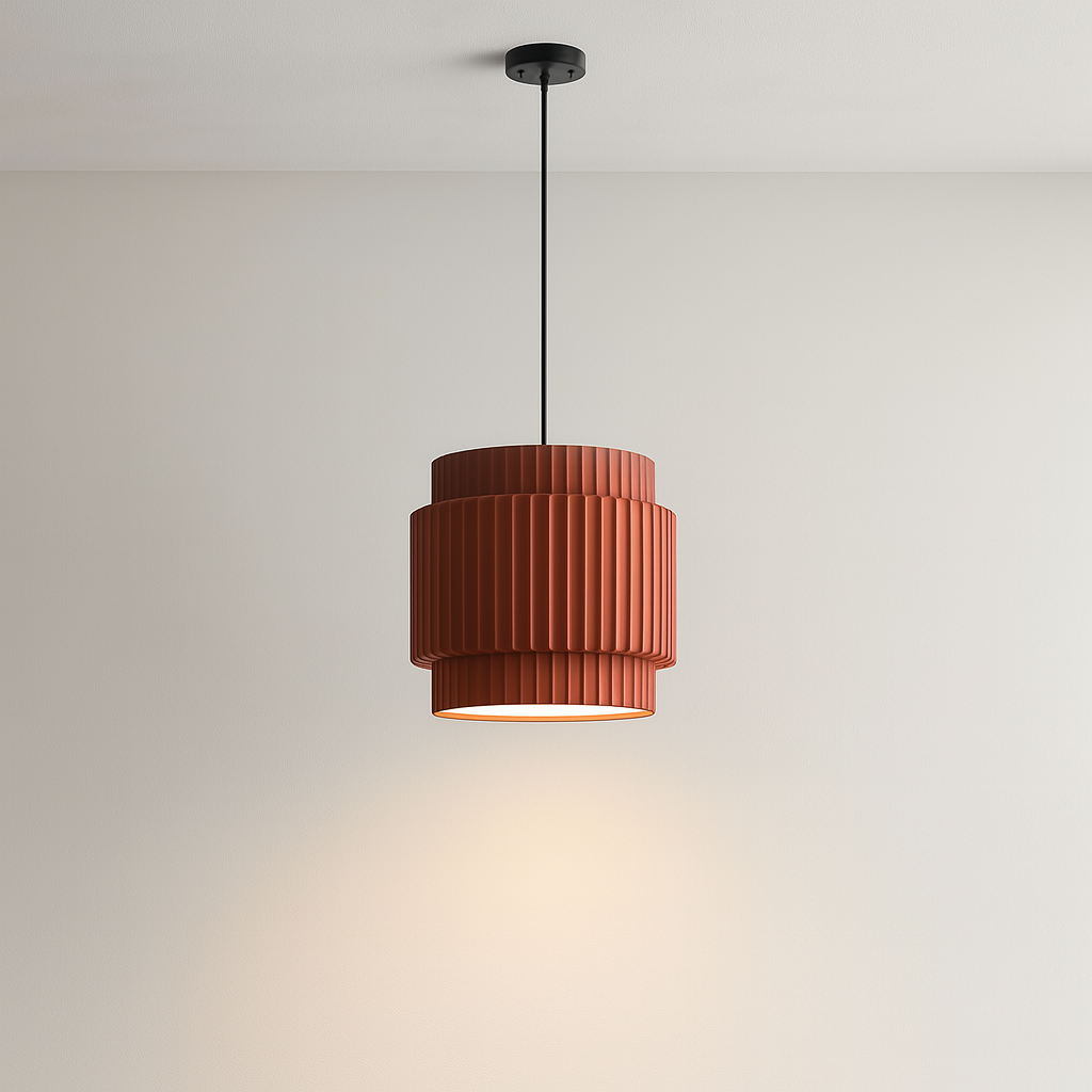 Colored Ceramic Hanging Lamp