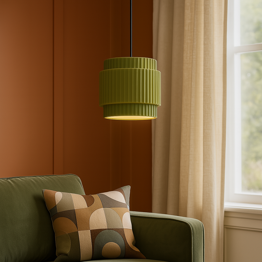 Colored Ceramic Hanging Lamp