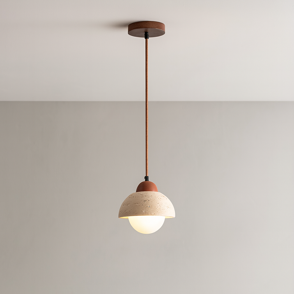 Modern Mushroom Stone Pendant Light