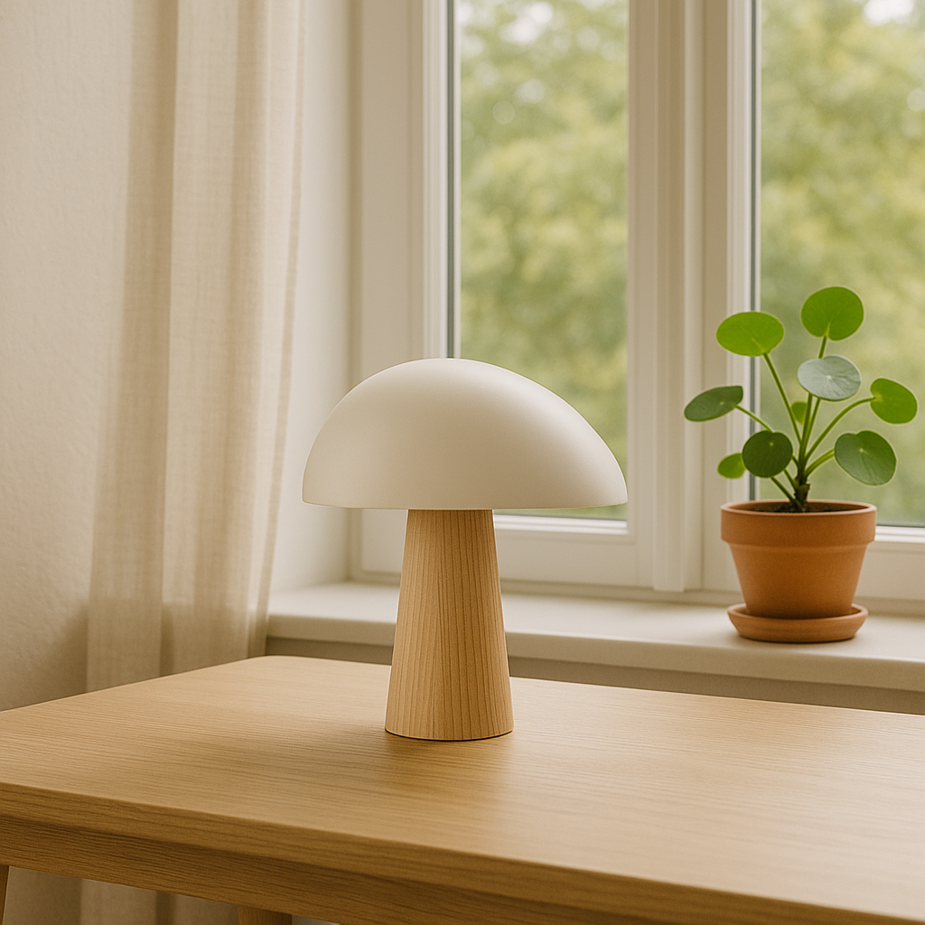 Nordic Dome Wooden Table Lamp