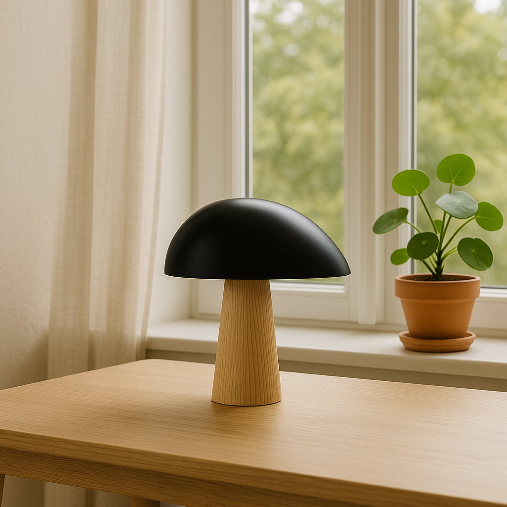 Nordic Dome Wooden Table Lamp