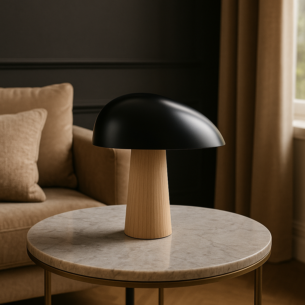 Nordic Dome Wooden Table Lamp