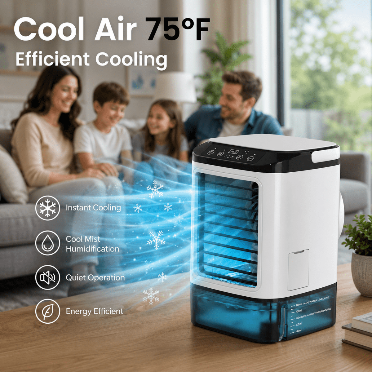 Draagbare Vernevelingsventilator – Koelventilator met Waternevelfunctie