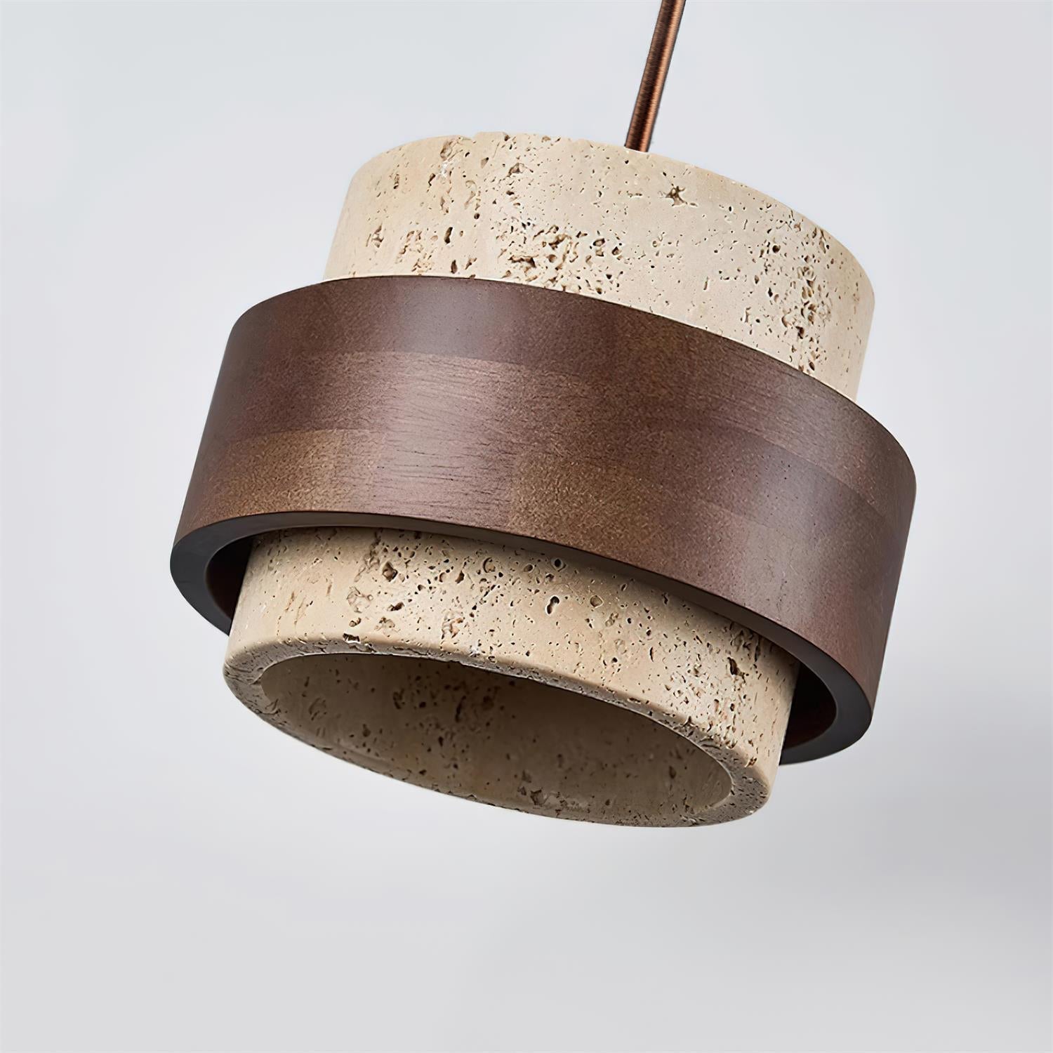 Travertine Cylinder Pendant Light