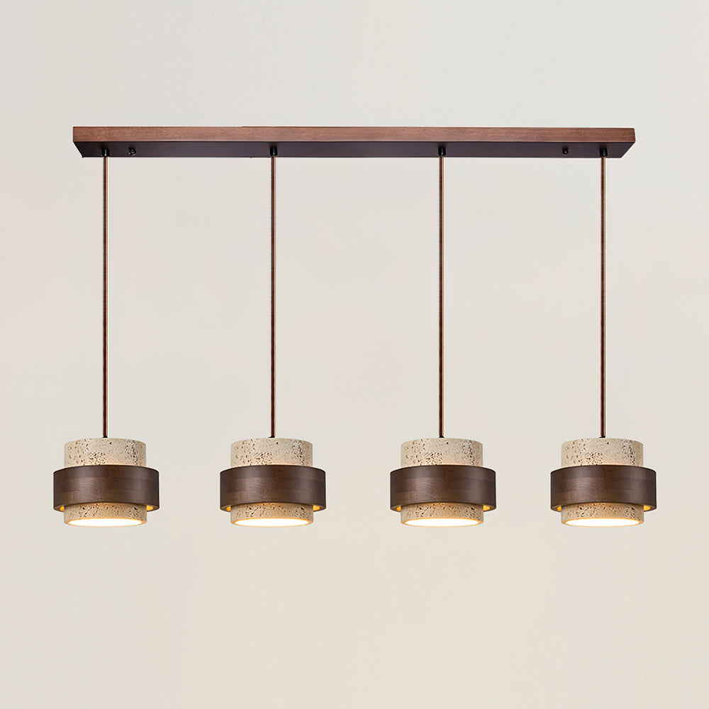 Travertine Cylinder Pendant Light