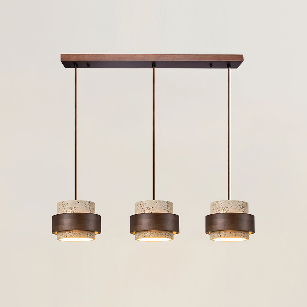 Travertine Cylinder Pendant Light