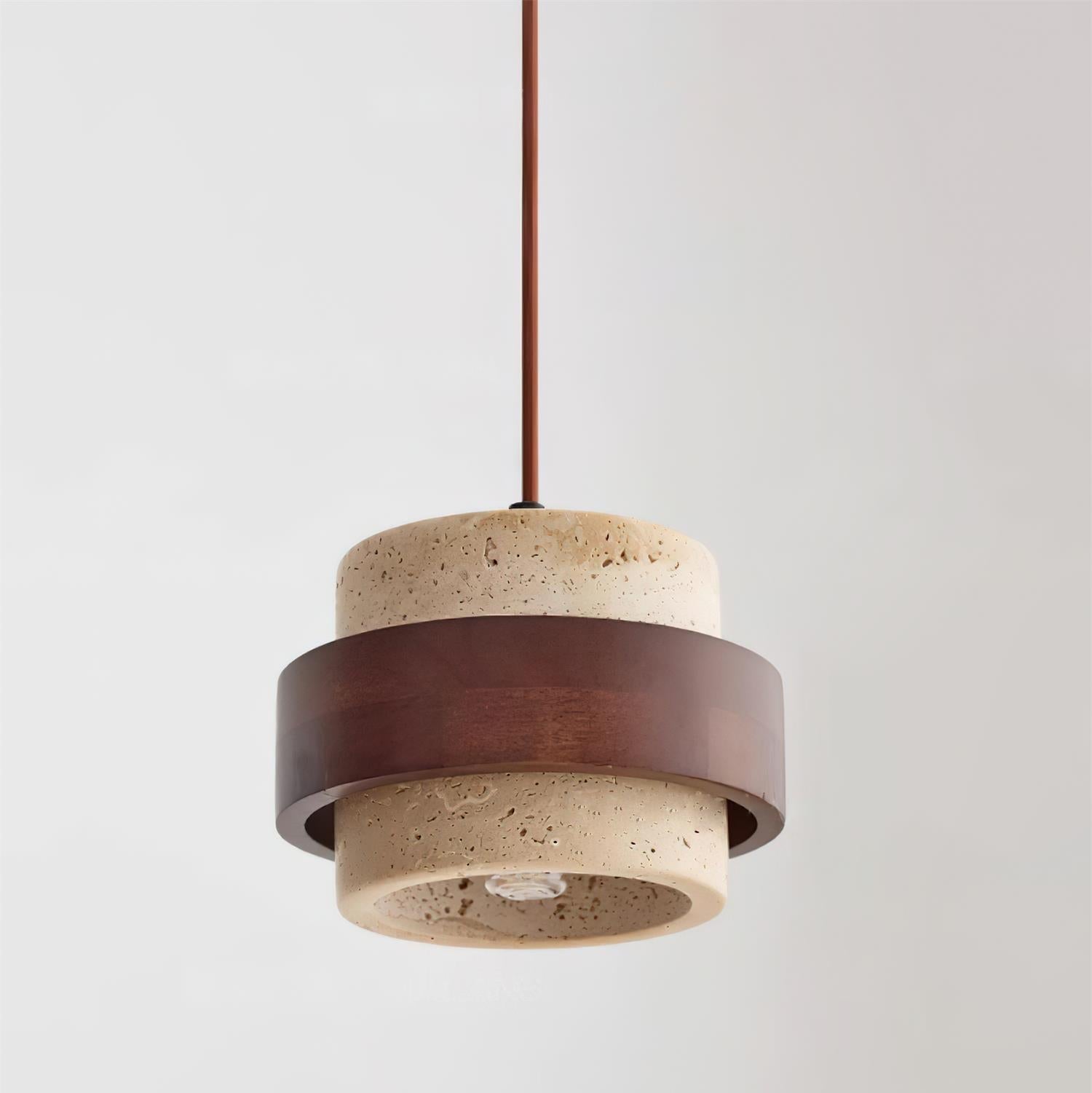 Travertine Cylinder Pendant Light