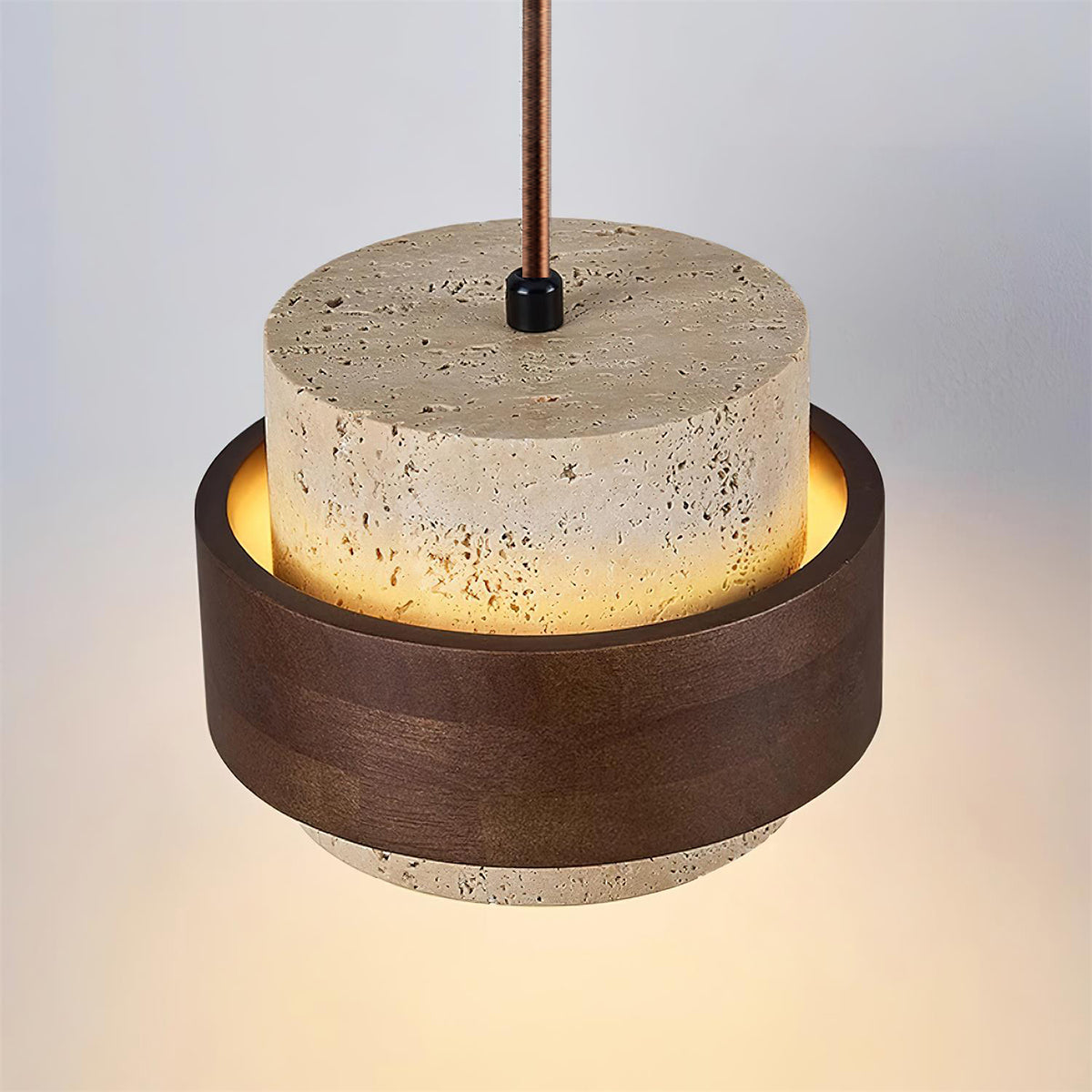 Travertine Cylinder Pendant Light