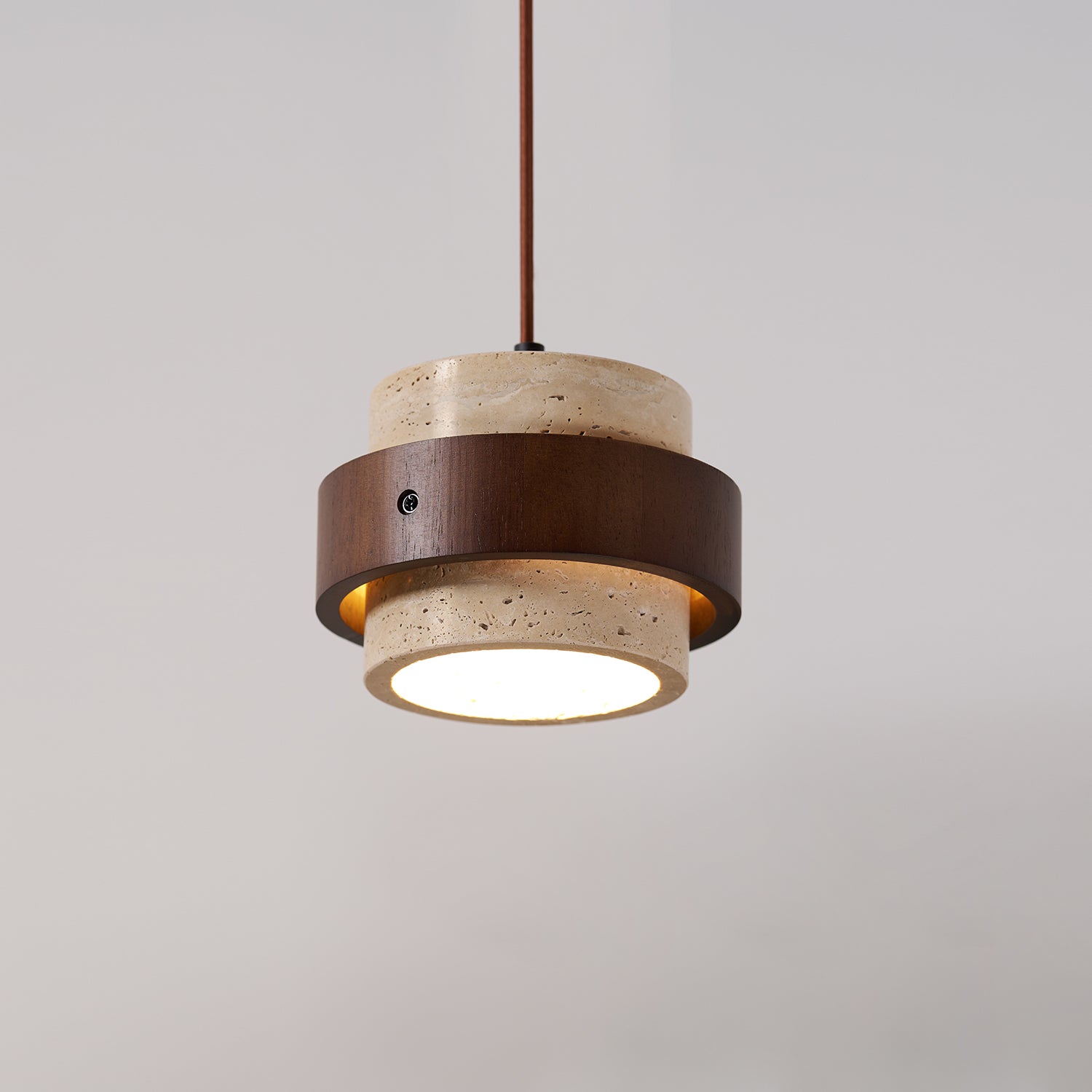 Travertine Cylinder Pendant Light