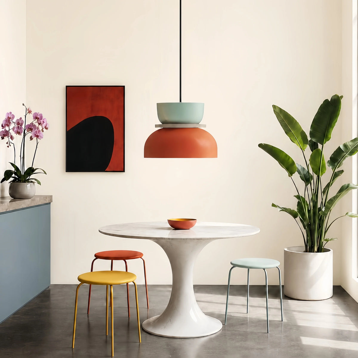 Colour Block Pendant Light for Kitchen Island