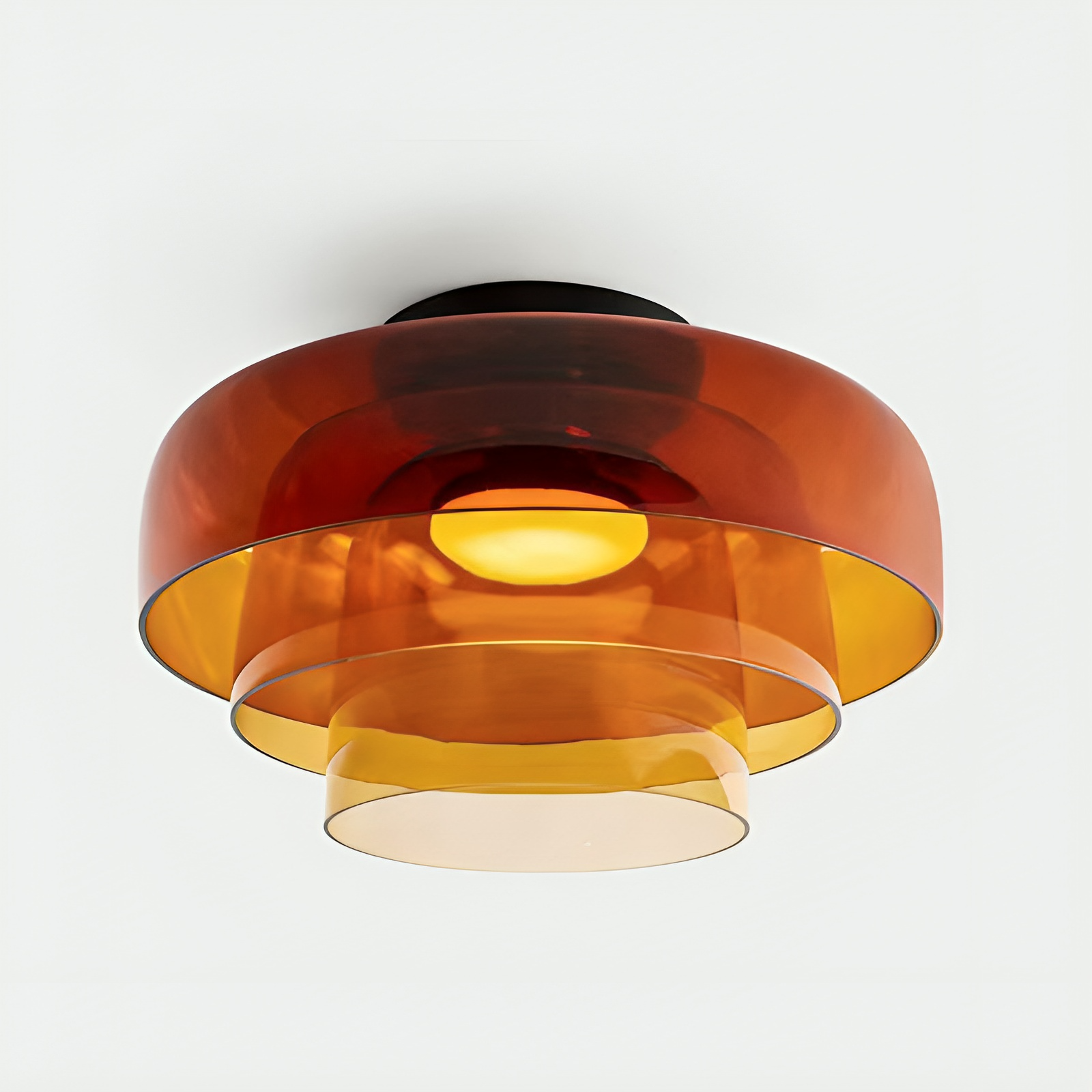 Nordic Bauhaus Glass Layered Pendant Light