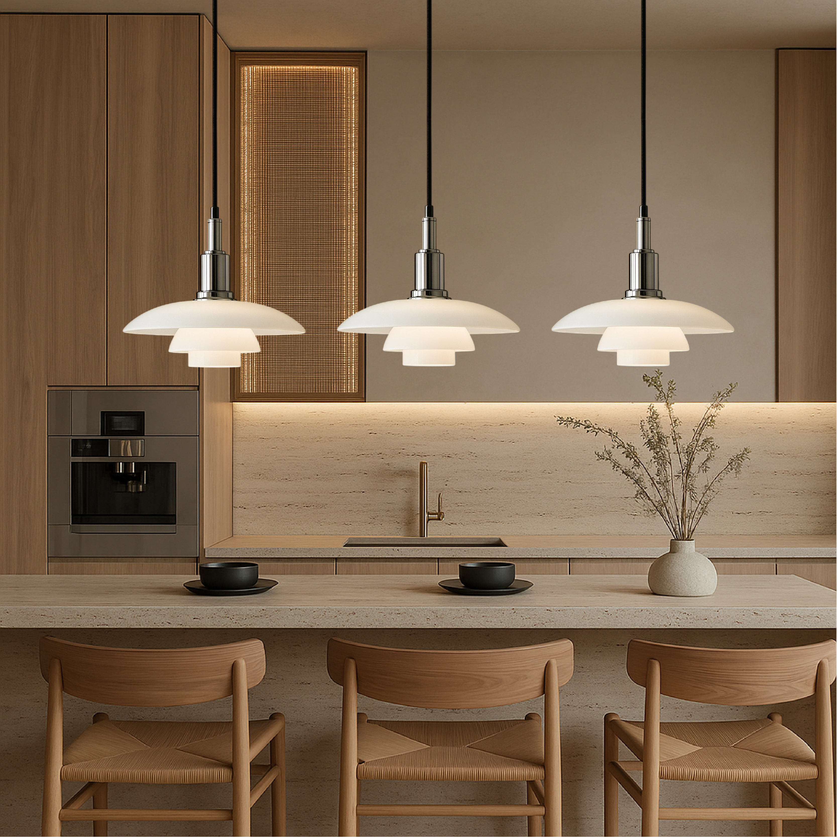 Danish Multi-Layer Pendant Light
